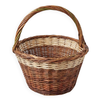 Woven willow basket handcrafted