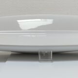 Two wall shelves ceramic glazed white vintage