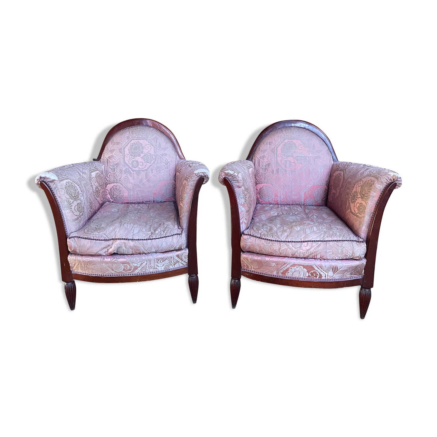 Pair of shepherdess armchairs Art Deco era