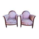 Pair of shepherdess armchairs Art Deco era