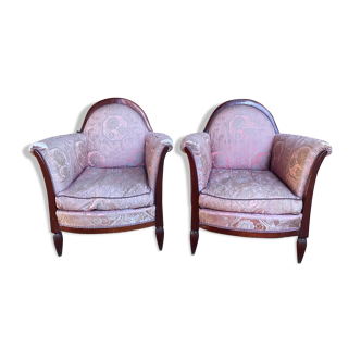 Pair of shepherdess armchairs Art Deco era