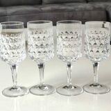 Set of 7 wine glasses. Peill & Putzler. Granada model. Crystal.
