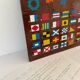 Wooden plaque international flag code
