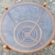 Round table bamboo, rattan, smoked glass, vintage, years 60