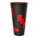 Large modernist vase signed Elchinger, red and black, c.1950 – 37 cm