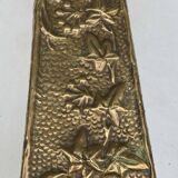 Embossed metal vase by alfred daguet, 1900 art nouveau period