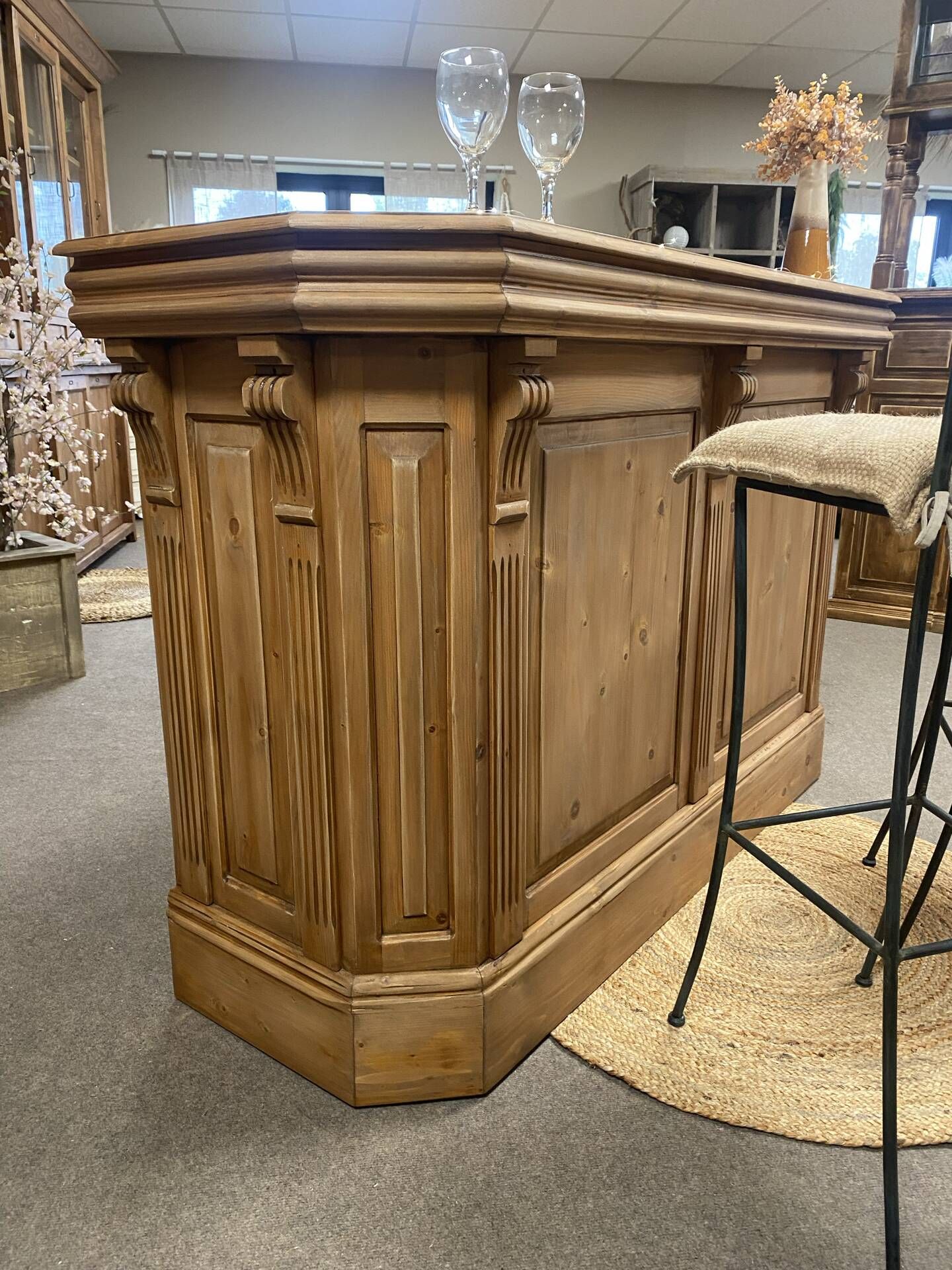 Wooden counter