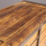 Industrial iron chest of drawers from the 1950s, Czechoslovakia