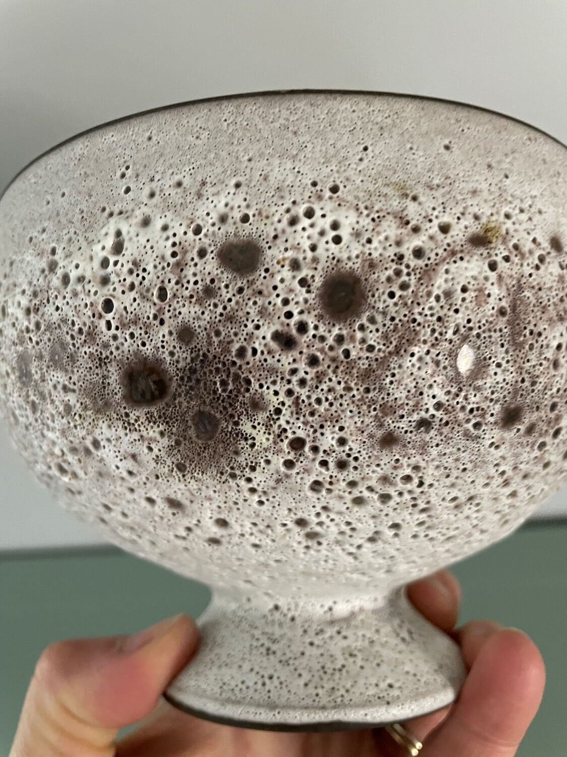 Vintage footed bowl, pedestal style.