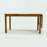 Scandinavian solid pine extendable dining table 1960s