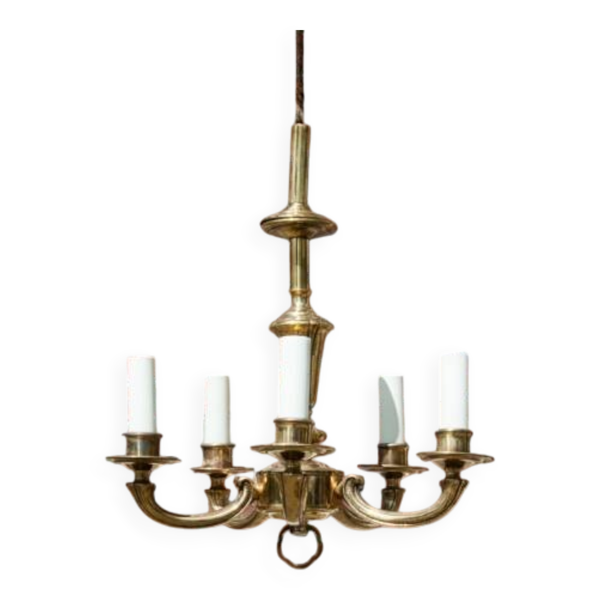 Five-arm chandelier, Western Europe, 1950s.