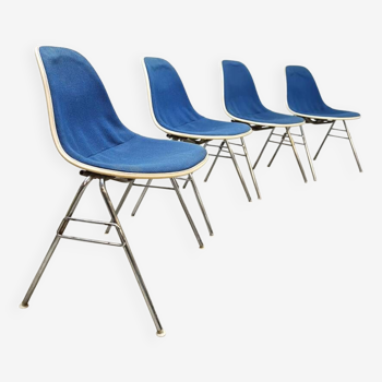 4 chaises DSX vintage en fibre de verre Vitra Eames Herman Miller