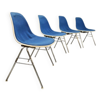 4 chaises DSX vintage en fibre de verre Vitra Eames Herman Miller