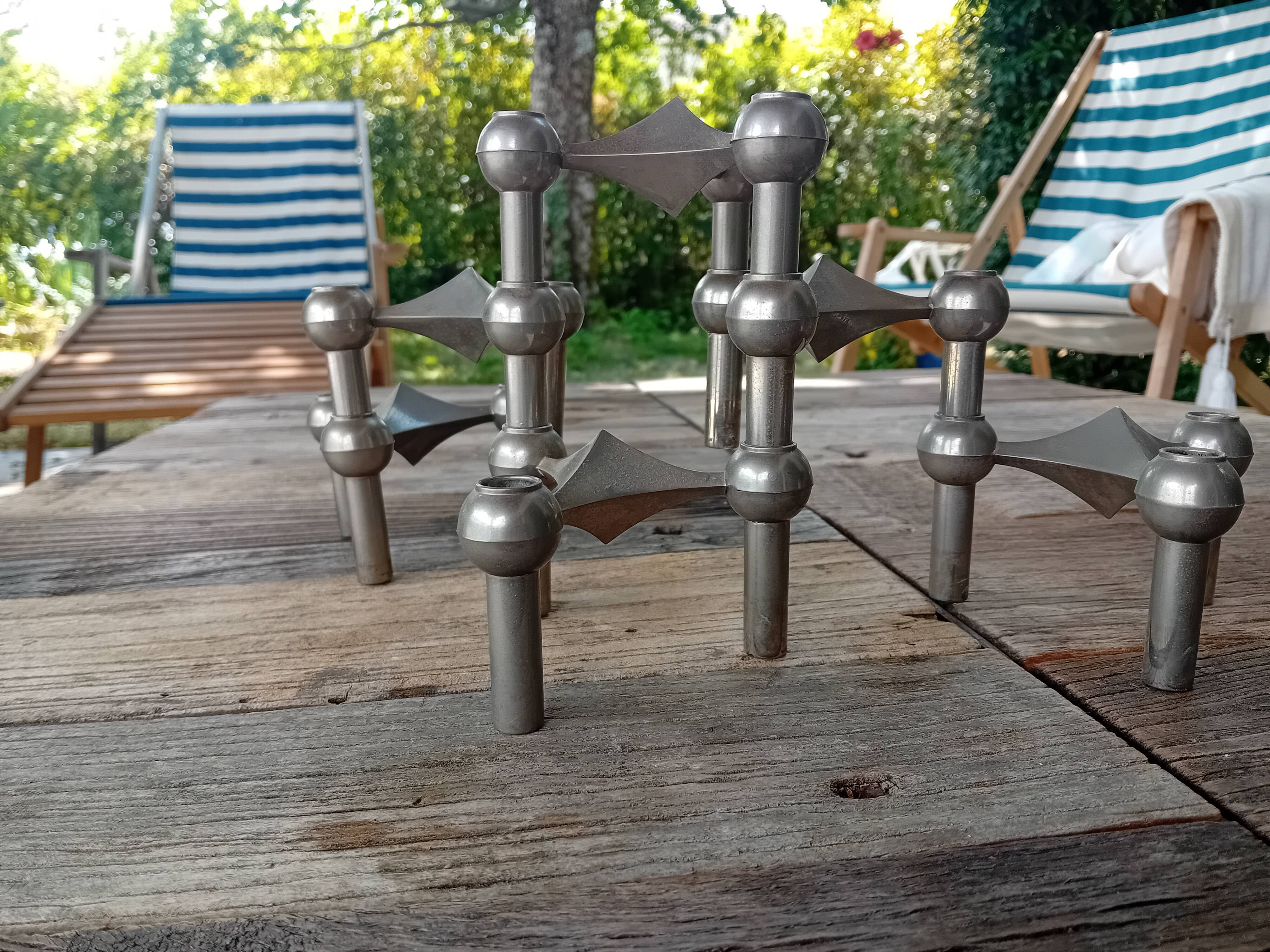 Set of Nagel candle holders from the 1970s consisting of 6 candle holders.