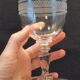 2 Baccarat crystal water glasses, balloon shape model engraving 1423