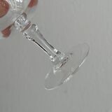 Set of 6 chiseled crystal liqueur glasses