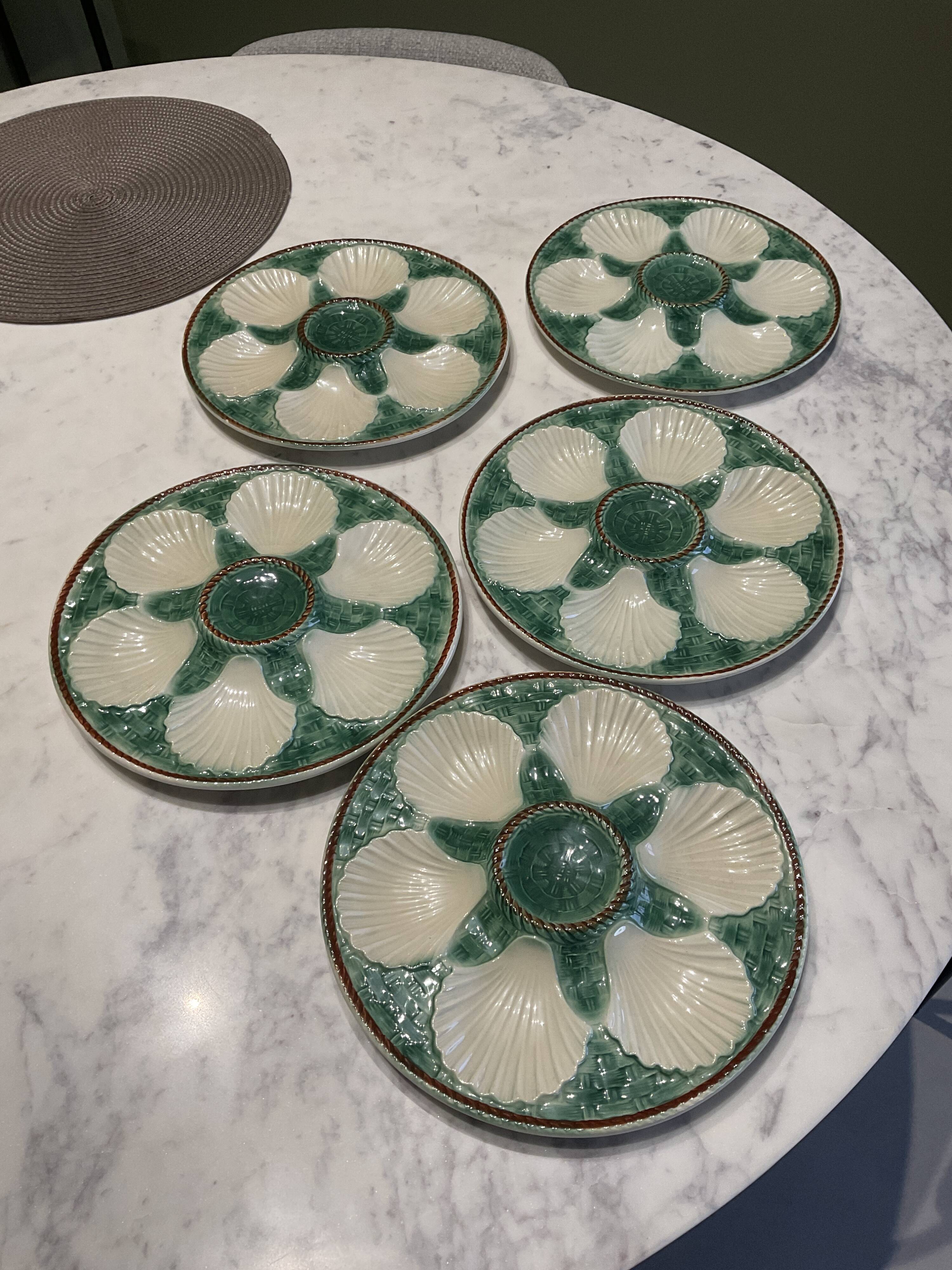 5 Longchamp oyster plates
