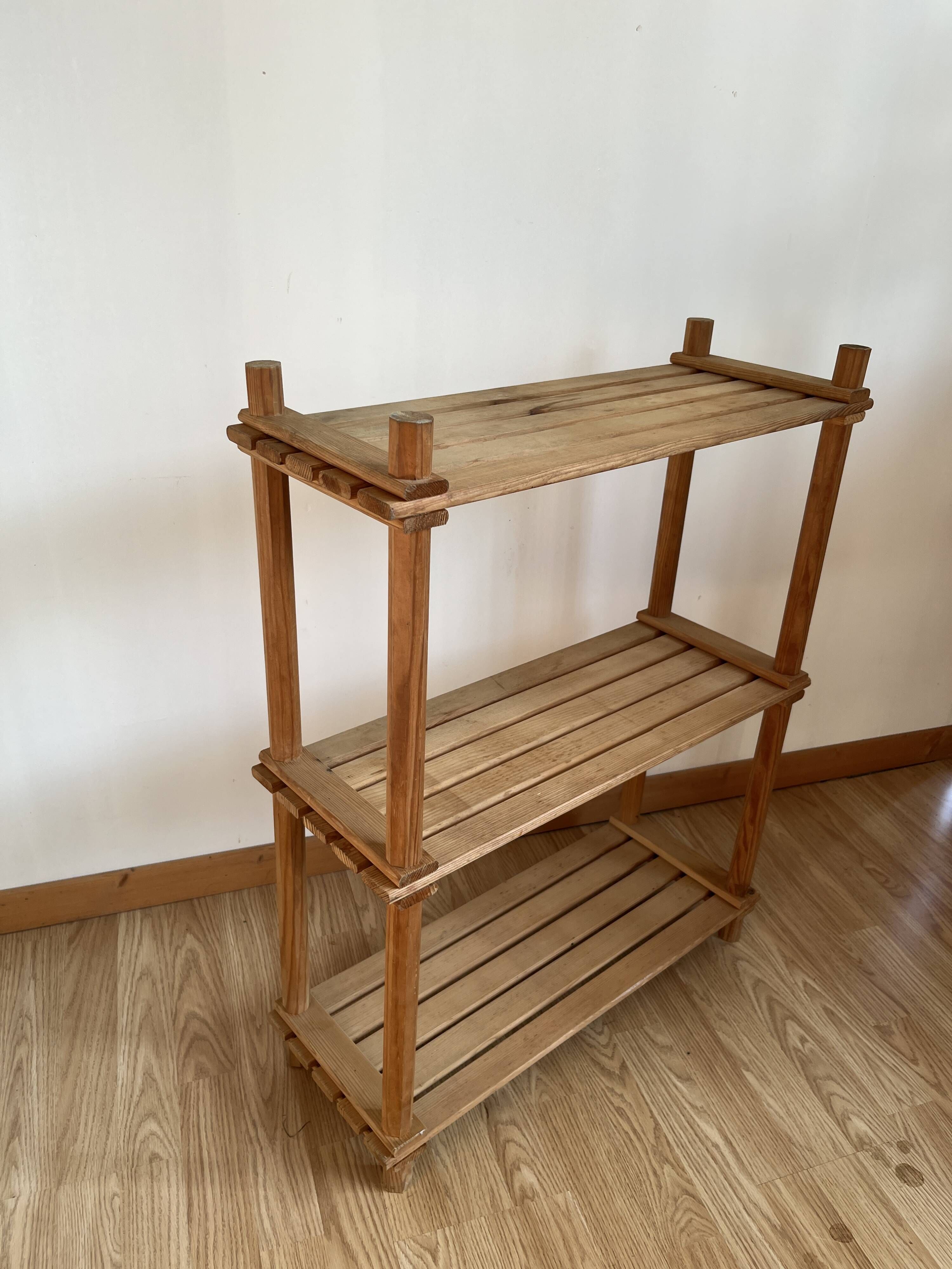 1970 pine bookshelf shelf