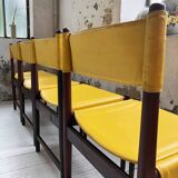 Rosewood leather chairs by Arne Vodder for Sibast