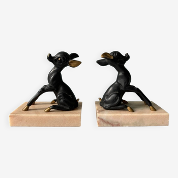 Art Deco spelter bookends