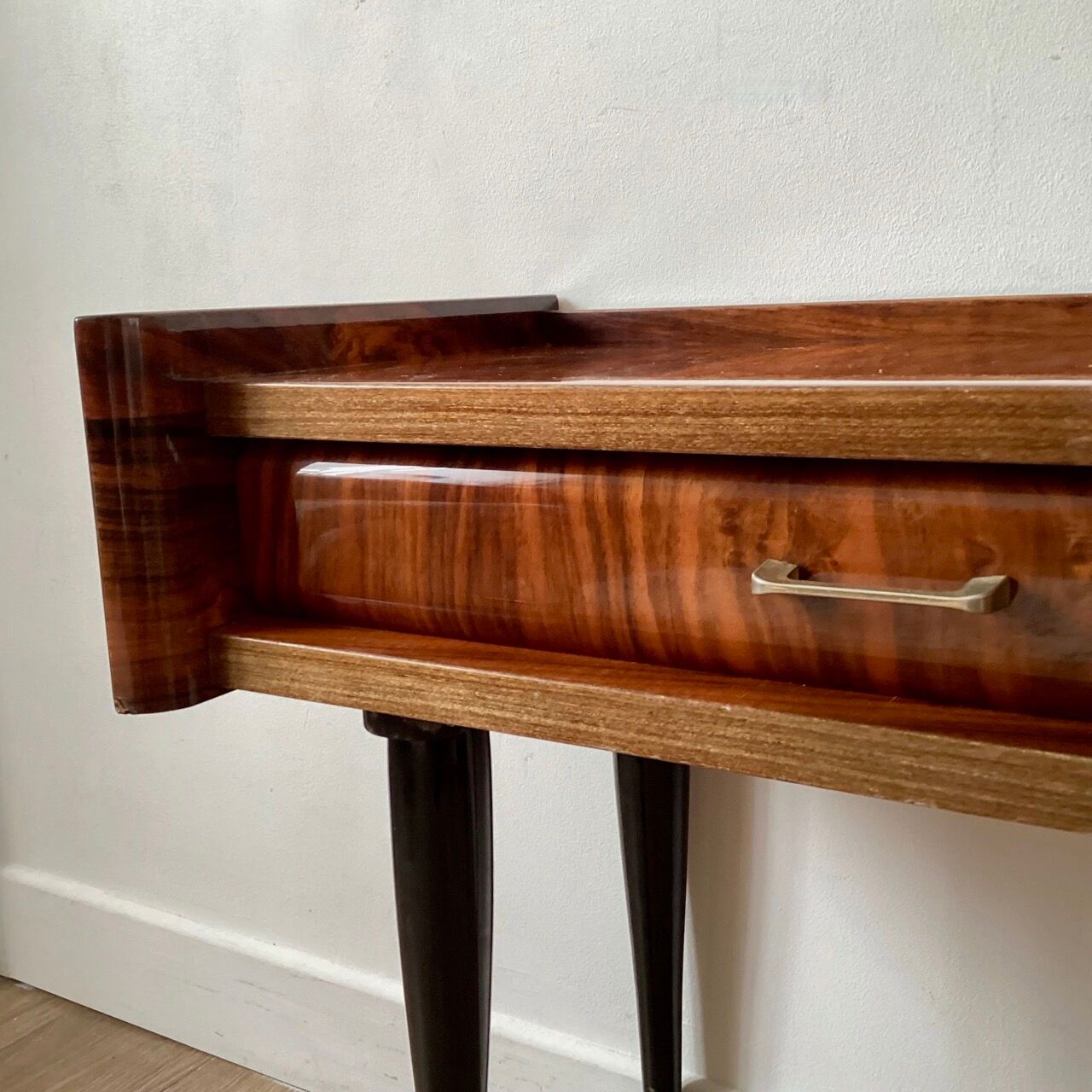 Lacquered bedside table