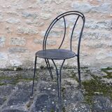 Ensemble de chaises en fer forgées artisanales