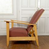 System armchair, Morris Art Deco chaise longue, France c. 1940