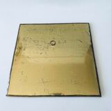 Old square mirror in gilded brass 32x32cm