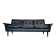Vintage danish retro nili stoppmøbler 3 person sofa in black leather 1960s