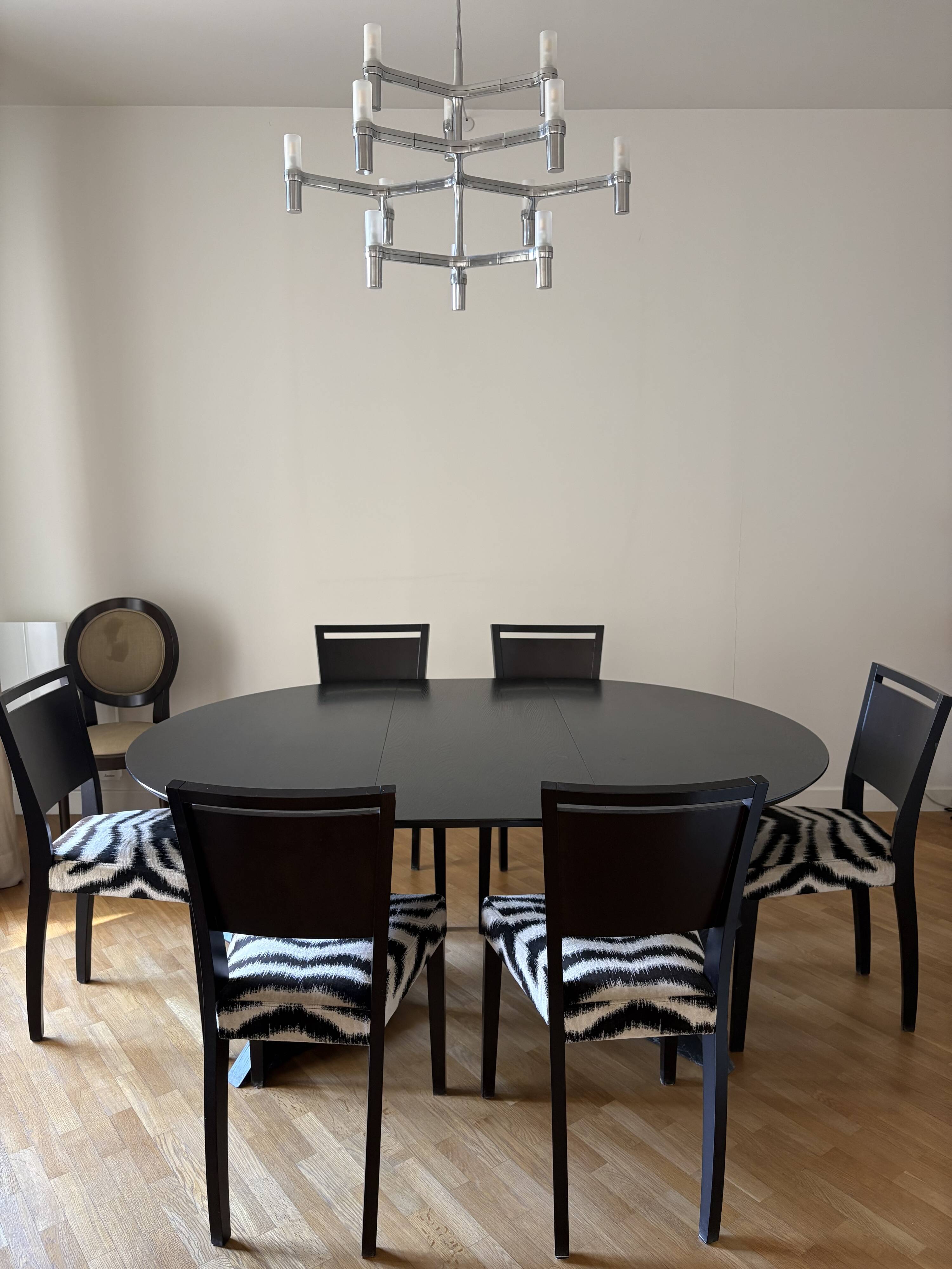 6 chaises artelano vintage - tissu pierre frey
