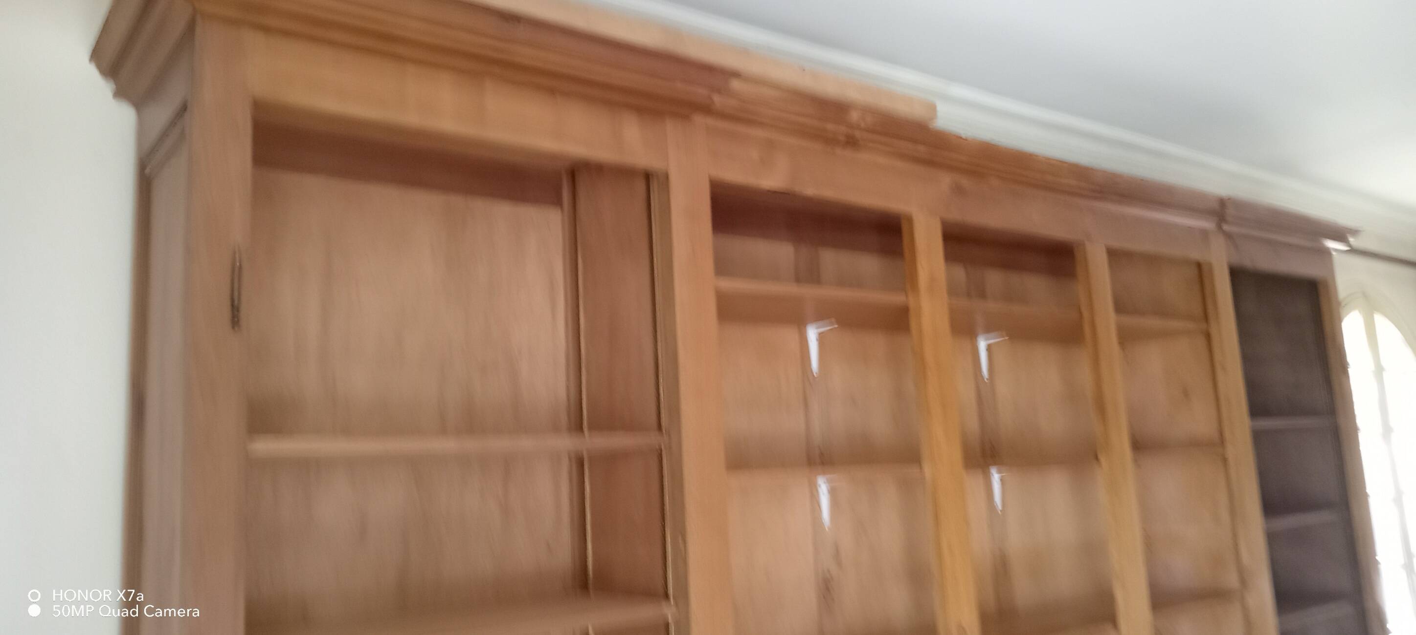 Library in solid cherry wood, Louis Philippe style.