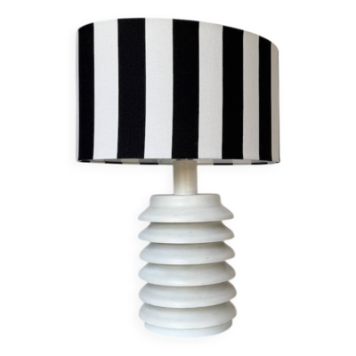 Lampe de table métal laqué blanc années 60