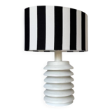 White lacquered metal table lamp from the 60s