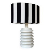 White lacquered metal table lamp from the 60s