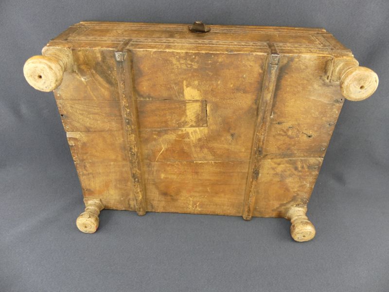 Old wedding chest in carved wood Nepal or India