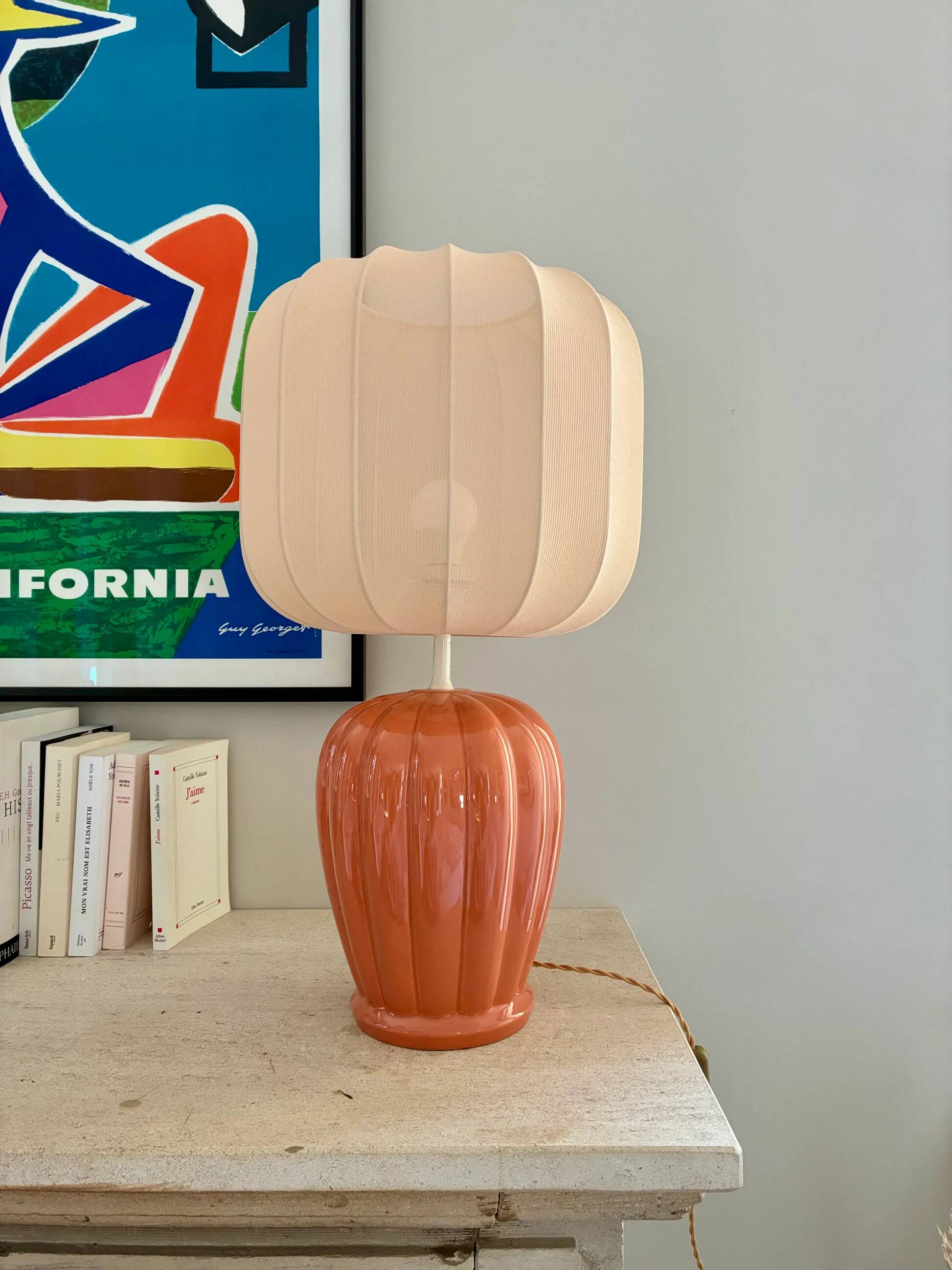 Large ceramic "Hot Air Balloon" lamp - 1970.
