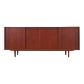 Enfilade en teck, design danois, années 1960, designer : E.W. Bach