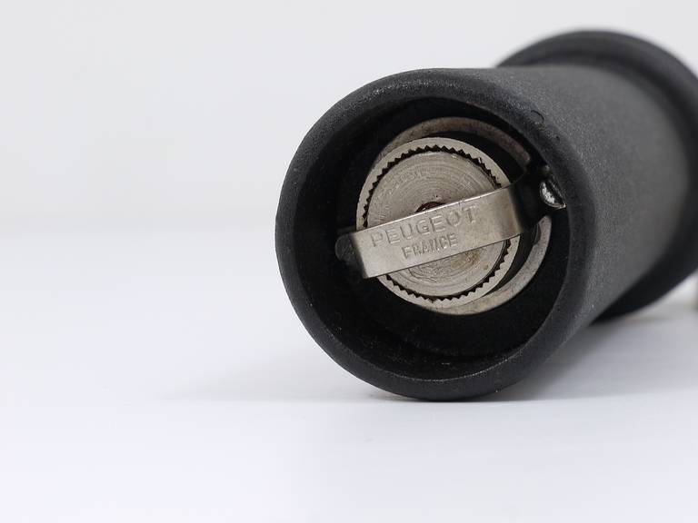 Beautiful cast iron salt and pepper mill by Carl Aubock with Peugeot mill, 1970s.