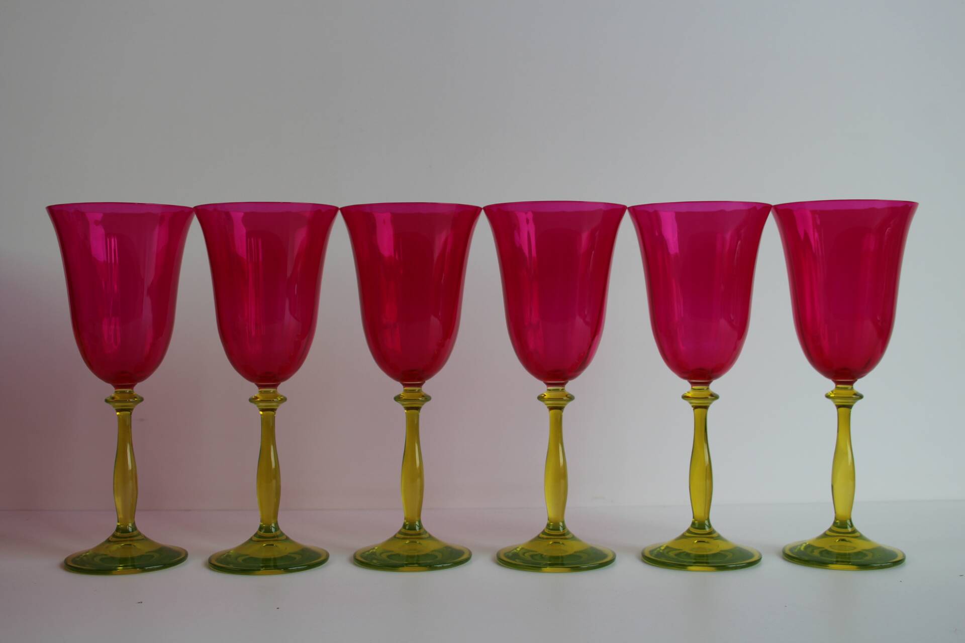 Vintage Crystalex Wine Glasses Set of 6 – Bohemian Glass