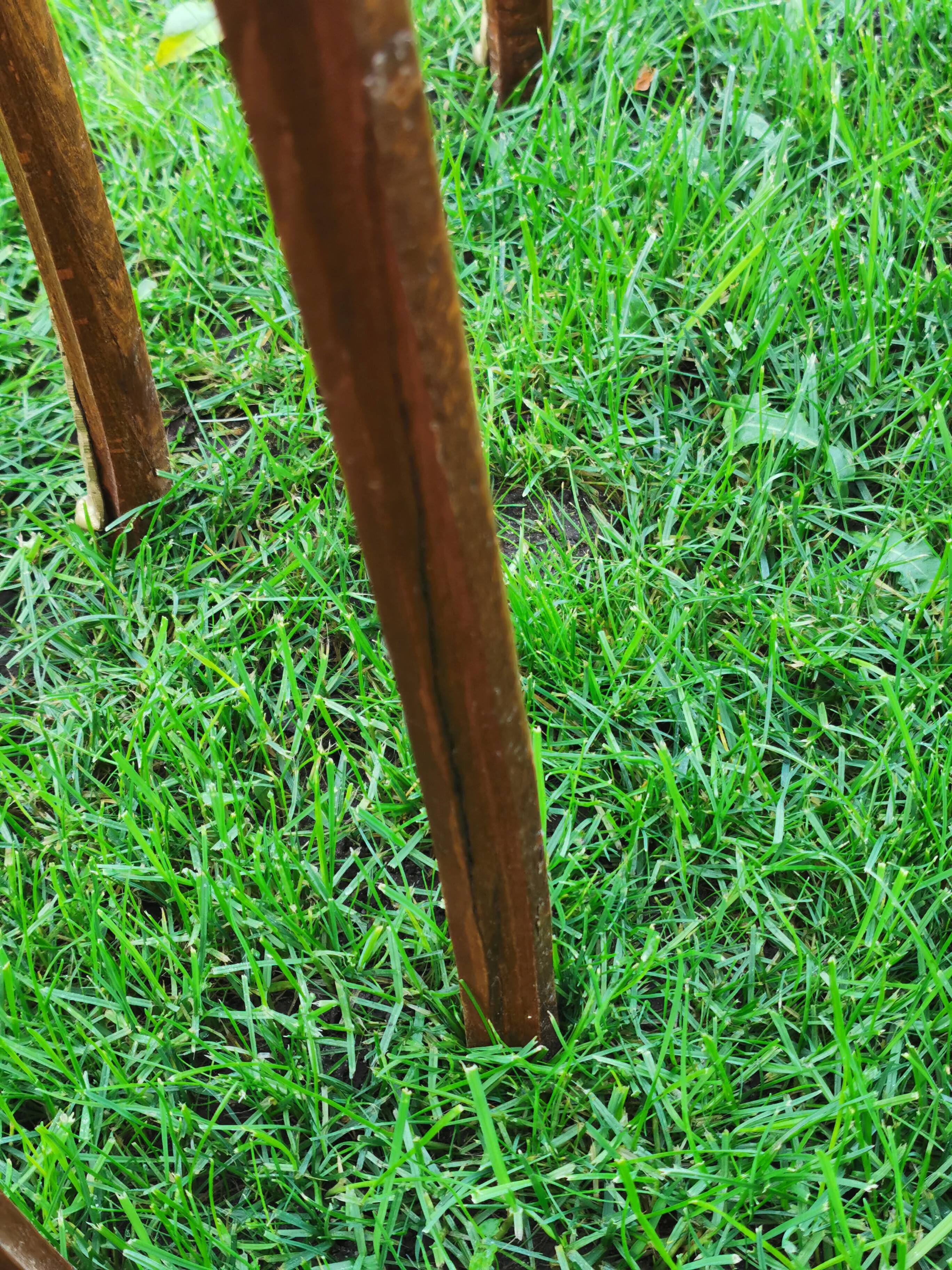 half-moon bedside pair in marquetry, bronze ornaments