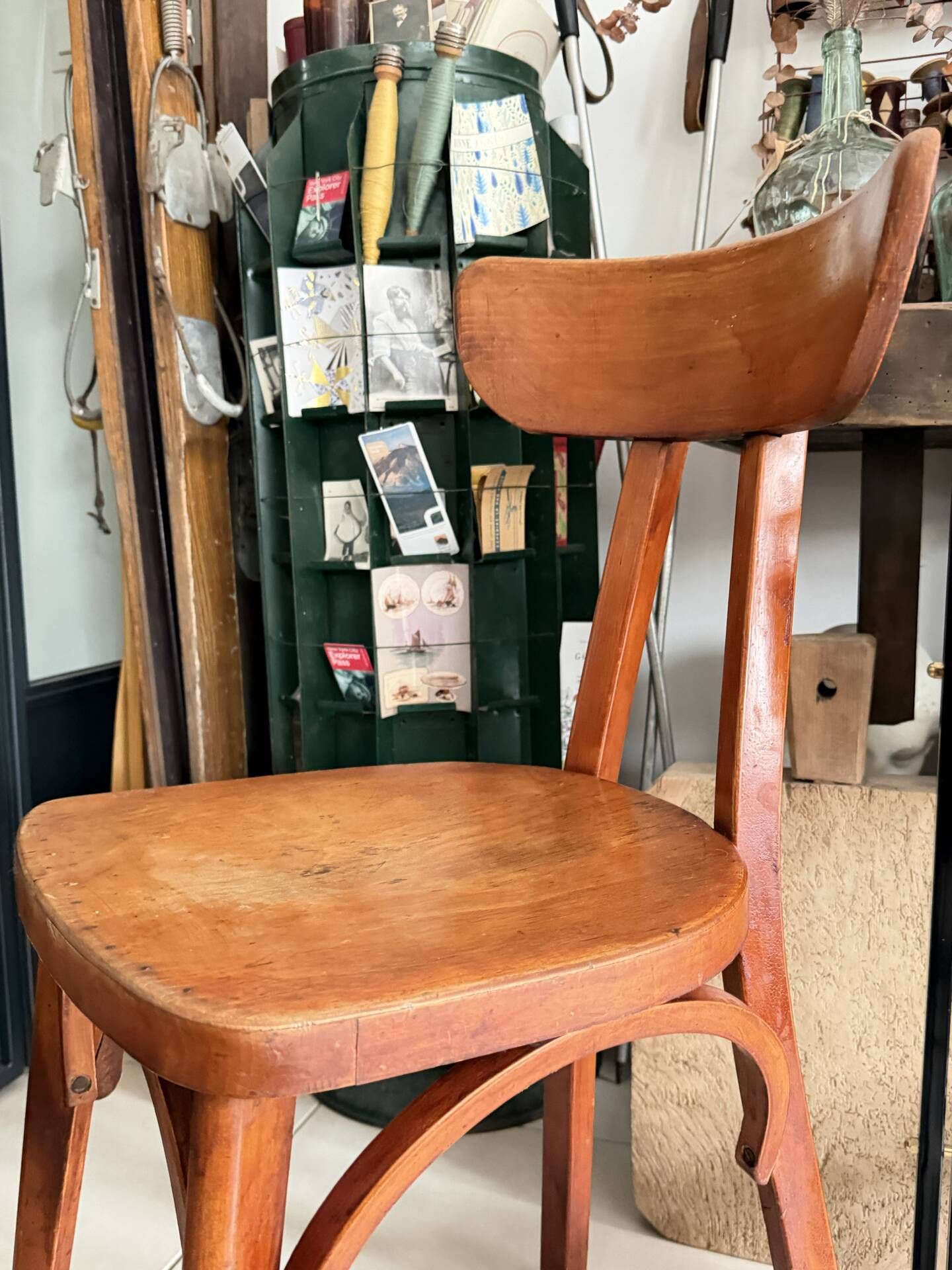 "Bistro chair 'Banana' Luterma in curved wood – 1950s"