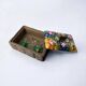 Modernist wood and enamel vanity box by J. Capo Esmaltes, 1970, Spain
