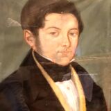 École française du XIXe.portrait de notable.pastel