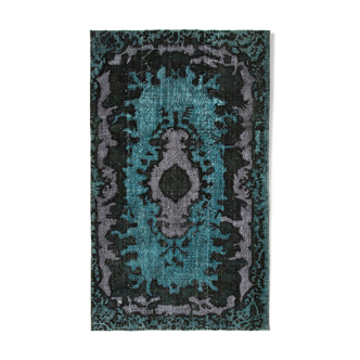 Tapis oriental des années 1980 tissé à la main 175 cm x 292 cm Tapis noir