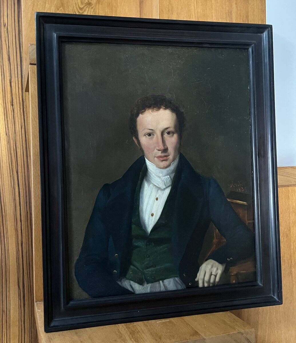 Marcel Antoine Verdier (1817-1856) Portrait of a Young Man, 1835, oil on canvas signed