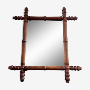 Vintage bamboo mirror