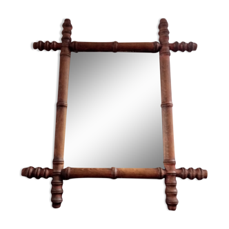 Vintage bamboo mirror