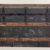 Wood and metal chest from the beginning of the twentieth