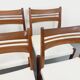 Set of 6 vintage Scandinavian chairs in teak and bouclette fabric from the 60s