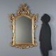 Antique baroque mirror in carved and gilded wood, Italy, 20th century